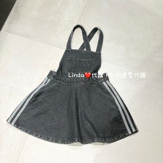 Linda❤️代購 Adidas Denim Dress originals 童裝 丹寧 連身洋裝 吊帶裙 KQ8909