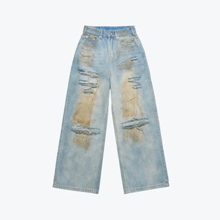 SENSE Vintage Dirty Washed Denim Pants