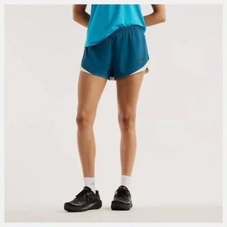 【NEW BALANCE】NB 短褲 女 運動褲 藍綠 WB61J868STS