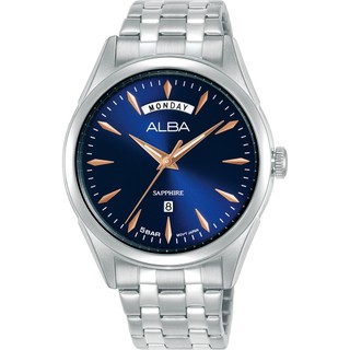 ALBA 雅柏 Prestige Date&day 簡約時尚大三針手錶-40mm A6B005X1/VJ45-X001B