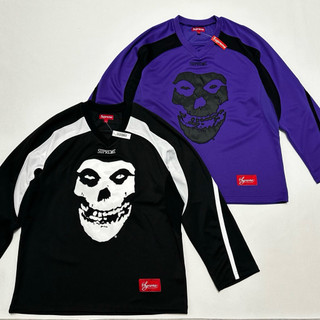 全新限量免運26SS Supreme The Misfits Hockey Jersey聯名水土不服龐克樂團男女長袖球衣