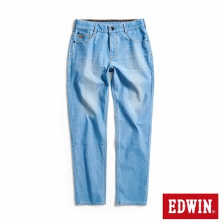 EDWIN 男款 JERSEYS 迦績 超彈中直筒牛仔褲(石洗藍)