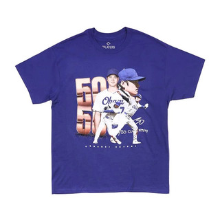 MITCHELL & NESS M&N MLB 短T 藍紫 大谷翔平 50/50 Club 男 MLBOHT5050BU