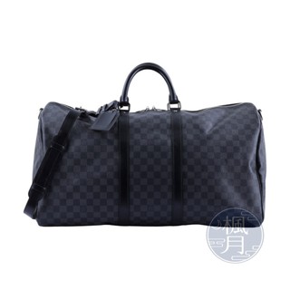 LOUIS VUITTON LV N41413 黑棋盤KEEPALL BANDOULIÈRE55
