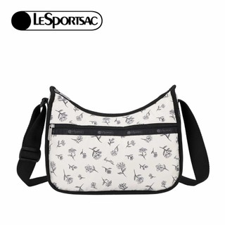 Lesportsac Classic Hobo 經典斜背包 側背包 旅用通勤包 女包(素描花卉) 情人節禮物