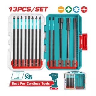 TOTAL 13件加長起子頭組 TACSDL01306 13pcs洩力起子 Impact Screwdriver 起子機