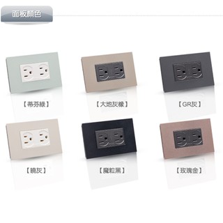 【樹榮電工SUZONE】雅典系列 面板含內框 三孔蓋板 五彩繽紛 居家DIY