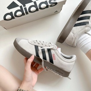 -EJ- 現貨 ADIDAS NEO VL COURT 灰 米灰 黑 焦糖底 麂皮 HQ1802 JS3003