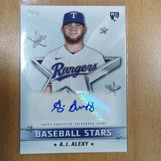 2022 Topps Baseball Stars 德州遊騎兵隊 A.J. Alexy RC親筆簽名卡
