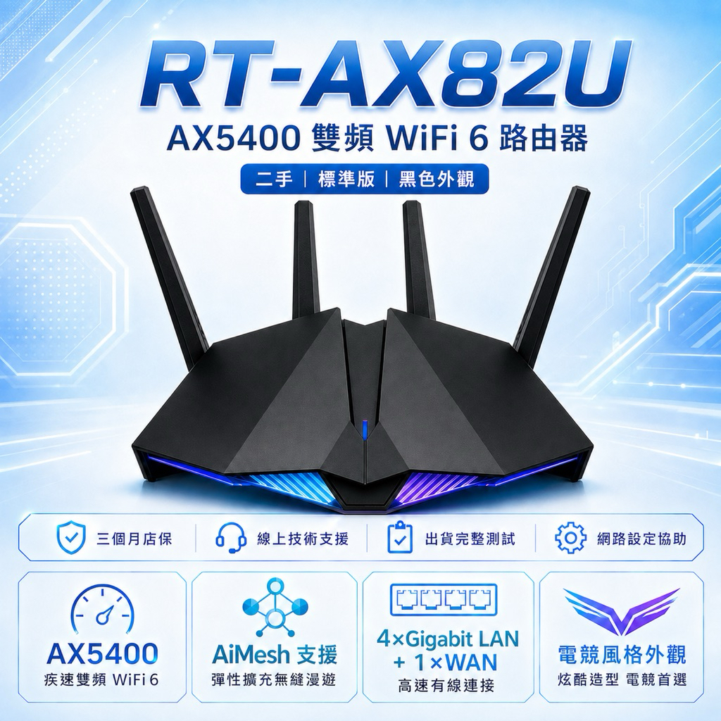 ASUS RT-AX82U (AX5400)(華碩)(路由器)(鬼滅)(鋼彈)