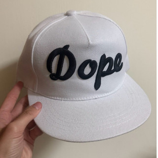 全新▪️白色DOPE板帽 棒球帽 嘻哈街舞帽