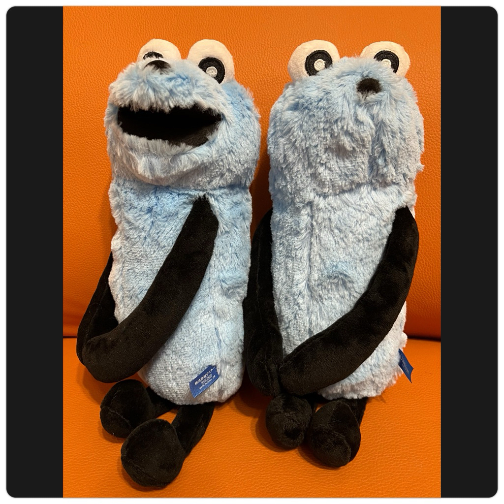現貨 隔日到 日本Puppet SUNSUN藍色芝麻街毛絨公仔 玩偶 娃娃 張嘴 景品 套窗簾 正品正貨 可愛