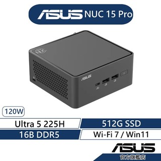 ASUS華碩 Mini PC NUC 15 Pro 迷你電腦(U5-225H/16G/512G SSD/WIN11)