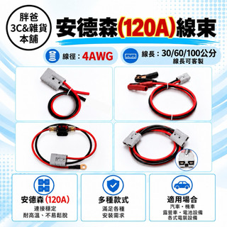 4AWG安德森(120A)線束～安德森 接頭安德森接頭 ｜大功率可用 ｜大電流充放電 #1615