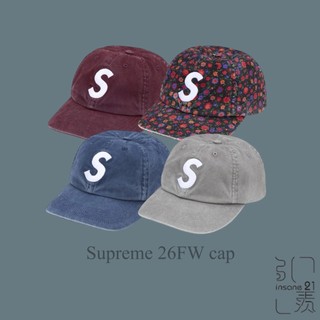 SUPREME 26FW 水洗老帽 帽子 大S LOGO 日本代購 潮牌【Insane-21】