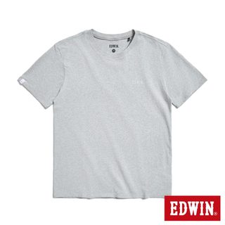 EDWIN 男款 加大碼 第十代基本LOGO短袖T恤(麻灰色)