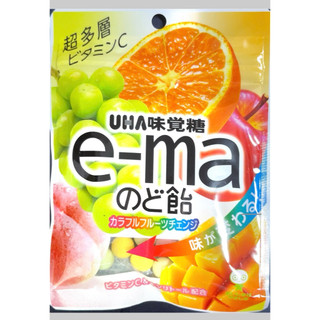 UHA 味覺糖 e-ma爽喉糖 綜合水果口味50克