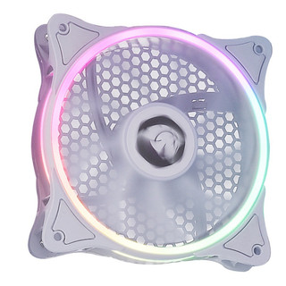 視博通 Halo 光環扇 正葉 12cm 機殼 ARGB 風扇 散熱 小3pin 白色