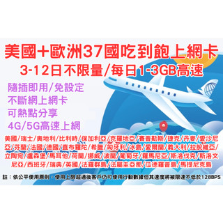 【旅行家】CMLink 美國 歐洲上網絡卡37國 5天-30天 1GB-2GB 日套餐 法國 西班牙 冰島 捷克