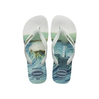 61-Havaianas哈瓦仕 拖鞋 男女鞋 海浪 白 Top Surfer 4149971-0198M