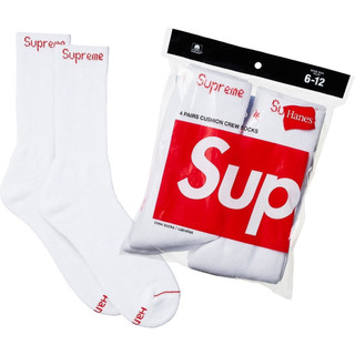 Supreme® Hanes® Crew Socks (4 Pack) 襪子 四入 四雙 一包 現貨