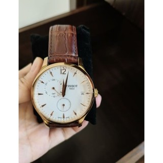 TISSOT/Tradition/GMT/腕錶-白/咖啡