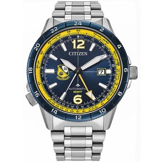 CITIZEN 星辰 SKY x Blue Angels 藍天使 GMT兩地時間飛行機械錶 NB6044-54L 學生錶