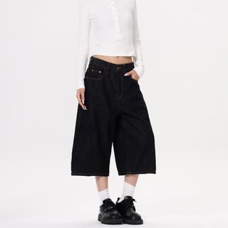 - SIMPLEACTION - cleanfit復古水洗七分褲