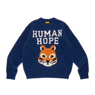 25AW HUMAN MADE HOPE LOW GAUGE KNIT BTS 聯名松鼠毛衣 藍色全新XL號