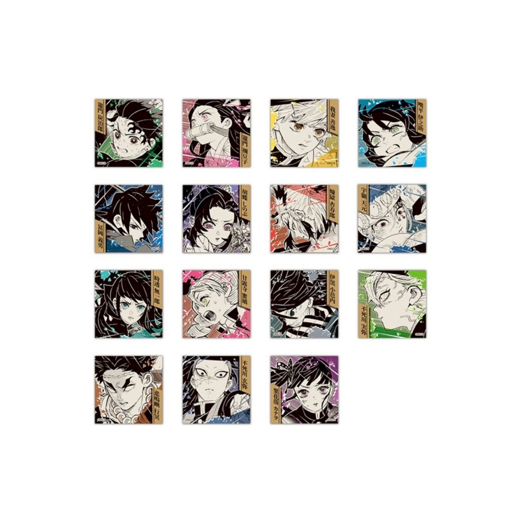 🆕 『鬼滅の刃』方形貼紙。宇髄天元。悲鳴嶼行冥