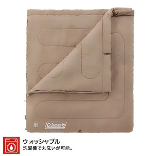 COLEMAN CM-85659灰咖啡2 IN 1信封型家庭睡袋可雙拼可拆成2件單人使用可機洗附收納袋《台南悠活運動家》