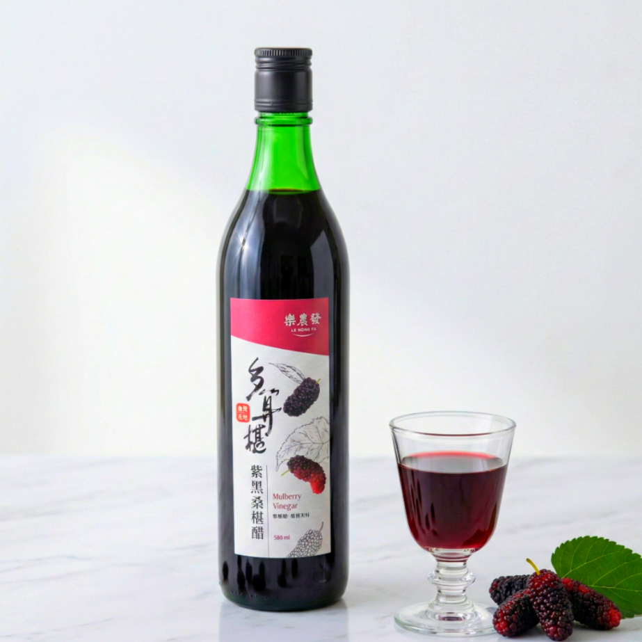 【樂農發】紫黑桑椹醋 580ml｜天然果醋 果汁醋｜清爽酸甜 果香濃郁推薦