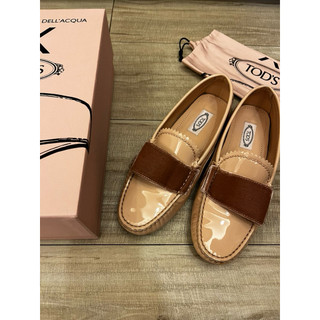 極新TOD'S X Alessandro Dell Acqua 聯名膠囊系列 豆豆鞋 膚色 裸粉色 漆皮