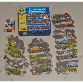 ORCHARD TOYS 城鎮遊戲地板拼圖 大塊 地板 拼圖 道路組 Giant Road Set 20片 tomica