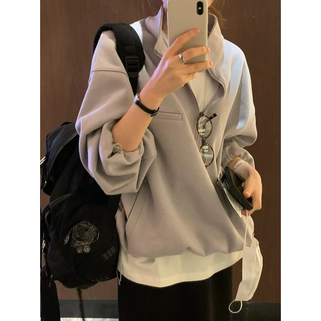 Super Shy🖤Ounce✔️春SS預購半拉鍊棉質上衣