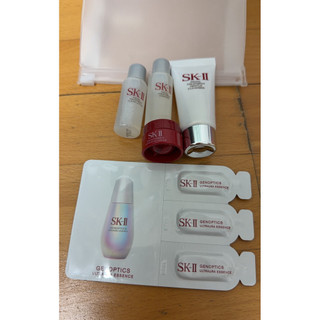 SK-ll 亮採化妝水 青春露10ml 全效活膚潔面乳20g 致臻肌活能量活膚霜2.5g 光蘊臻採煥亮精華0.7*3