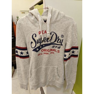 二手。正品。superdry。極度乾燥。刷毛長袖帽T。