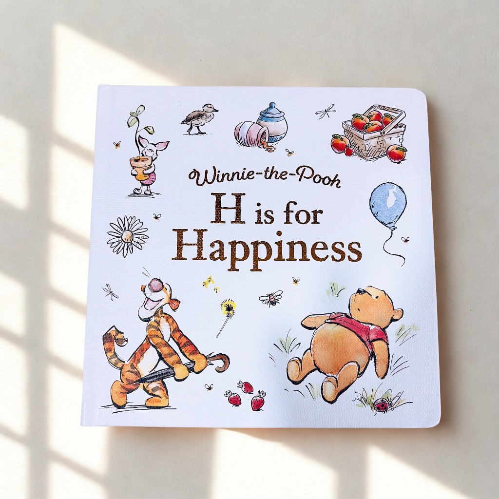 📖【小熊維尼字母書】🐻 經典角色 ABC 情緒與生活單字啟蒙 H is for Happiness  ABC 情緒與生活