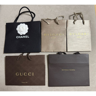 CHANEL BVLGARI GUCCI BV 精品紙袋 專櫃紙袋 名牌紙袋