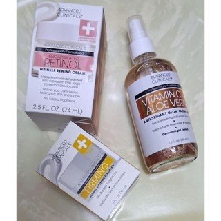 ADVANCED Clinicals 維生素C阿魏酸抗氧容光噴霧 視黃醇含肽眼霜 視黃醇抗皺霜 A醇乳霜