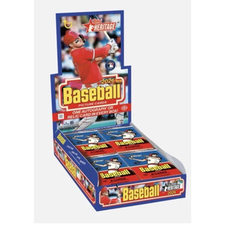 拼大谷翔平簽名卡保1簽或物品2026 Topps Heritage Baseball Hobby Box卡盒