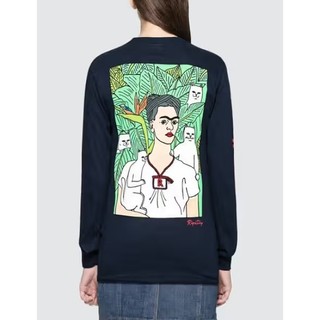 RIPNDIP NERMAL PORTRAIT L/S TEE 葉子貓 自畫像系列 長袖T恤 中指貓 台灣總代理-ALL