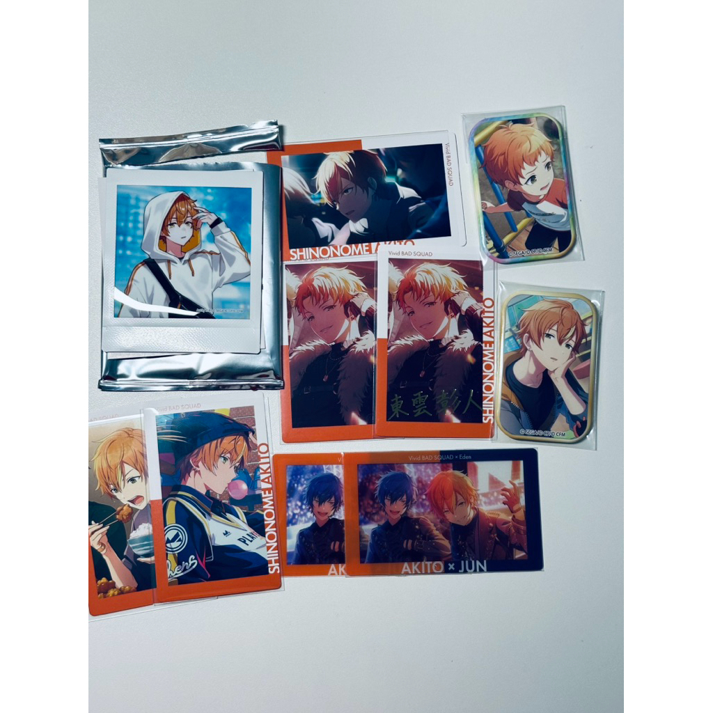 世界計畫ep 、徽章、set日野森雫、鏡音連、白石杏、鏡音鈴、桃井愛莉、桐谷遙、小豆澤心羽、東雲彰人、天馬司、咲希、流歌