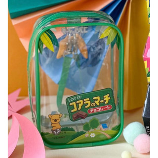 樂天小熊餅乾 小熊餅 巧克力 透明娃包 拉鍊化妝包 小物包 收納包 3c包 隨身小包 曬娃包 娃娃 公仔掛件 吊飾 掛飾