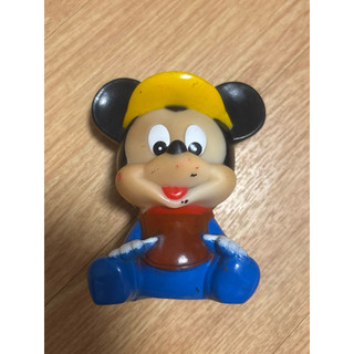 老物件 早期製品 古董玩具 Disney 迪士尼 米老鼠 復古 米奇 米奇寶寶 軟塑膠 公仔 玩具 擺件 二手玩具