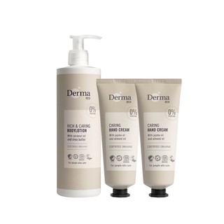 【Derma】大地 Eco 身體保養三入組(護手霜75ml*2+保濕乳400ml)