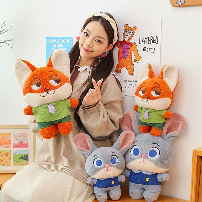 【台灣現貨】Zootopia 動物方城市 毛絨玩偶 兔茱蒂 狐狸尼克 卡通玩偶 兒童生日禮物 送閨蜜 送女生 送情侶禮物