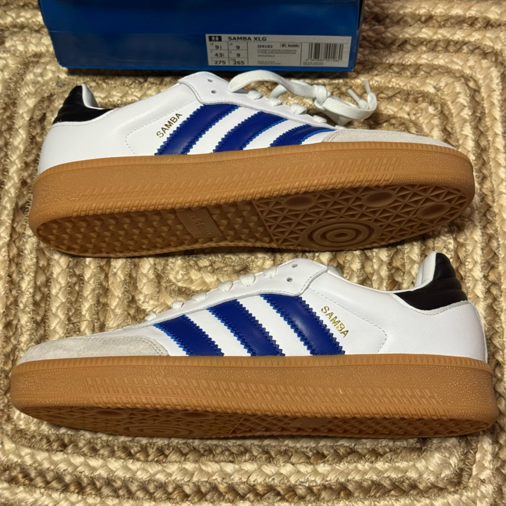 adidas Samba XLG IE9182 白藍厚底德訓鞋 US9.5 UK9 Originals