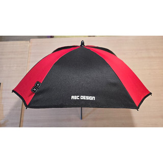 德國 ABC Design 原廠嬰幼兒手推車遮陽傘(紅黑配色)