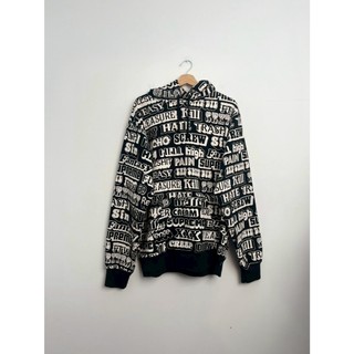 【WUSO】SUPREME X HYSTERIC GLAMOUR TEXT HOODIE BLACK SIZE XL